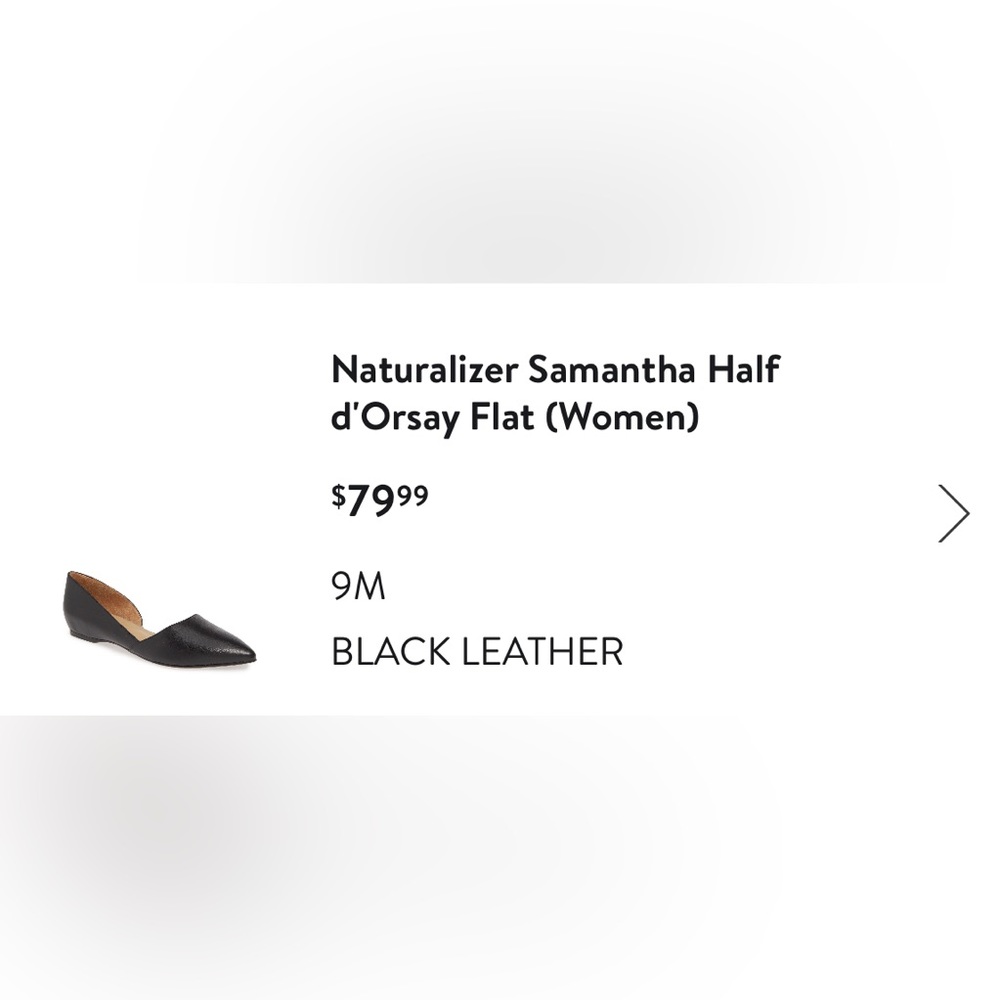 Naturalizer, Samantha, black flat. Size 9. Excellent condition.